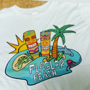 Youth Flagler Beach Tiki T-shirt and Onesie