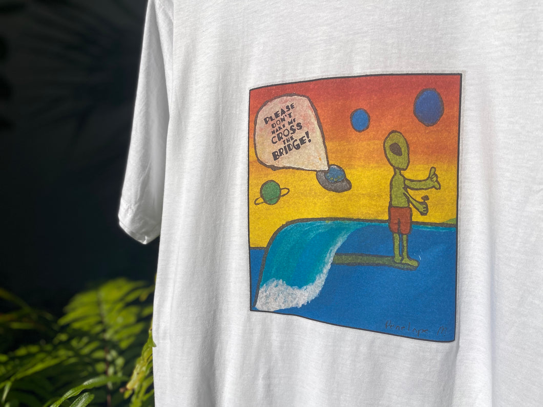 Bridge Hang Ten Alien Surfing T-Shirt