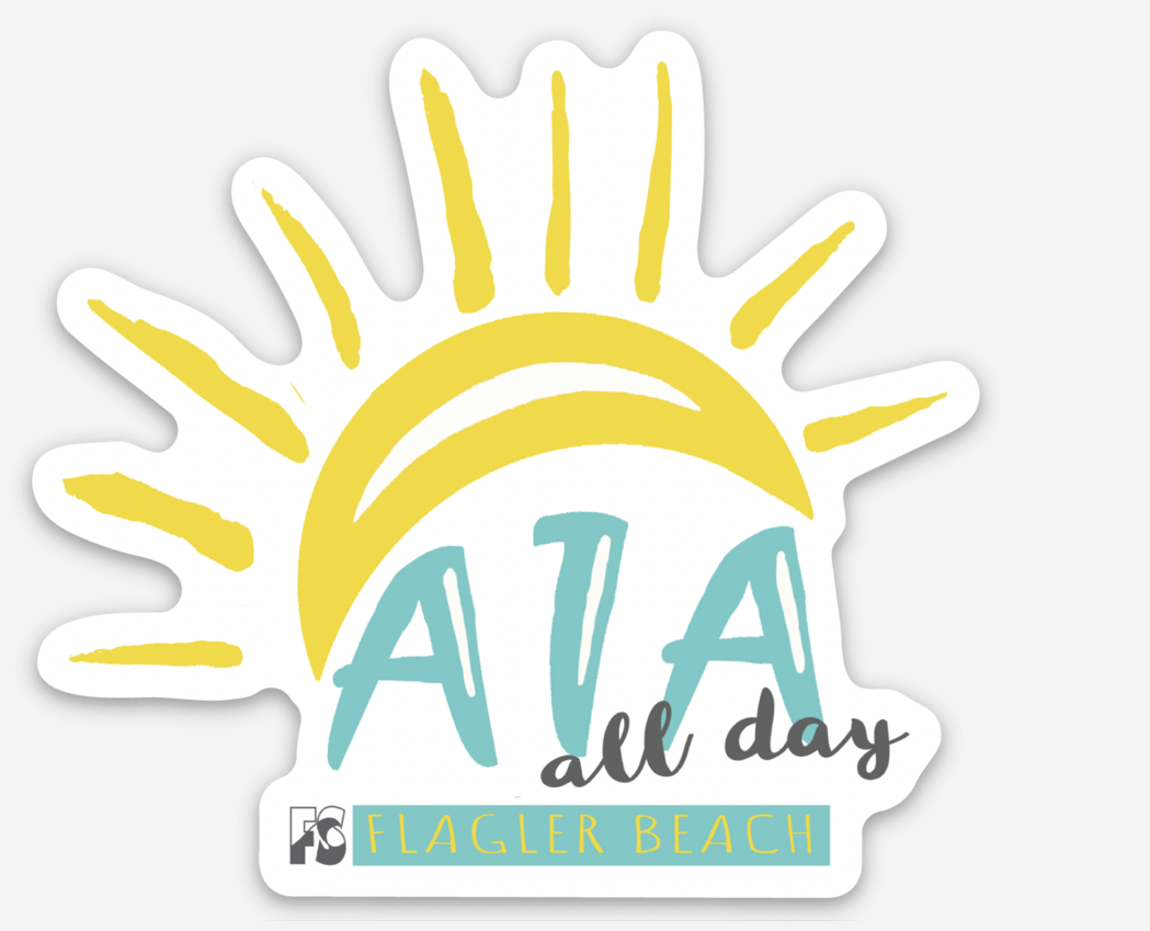 Sticker A1A all Day Flagler Beach