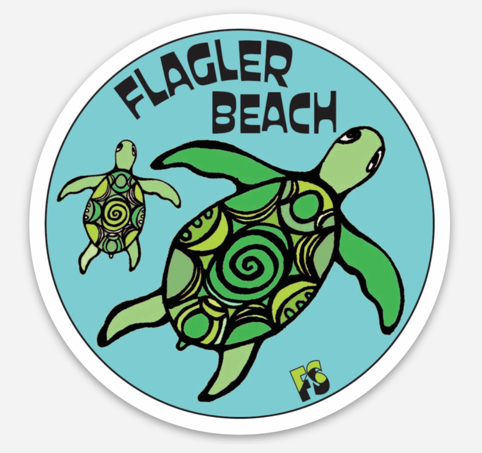 Sticker Flagler Beach Sea Turtles